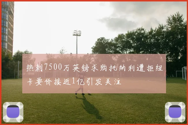 热刺7500万英镑求购托纳利遭拒纽卡要价接近1亿引发关注
